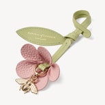Wildflower & Bee Charm in Blush Pink Pebble from Aspinal of London