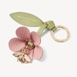 Wildflower & Bee Keyring in Blush Pink Pebble from Aspinal of London