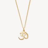 Om Pendant Necklace in 18ct Gold Vermeil from Aspinal of London