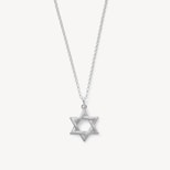 Star of David Pendant Necklace in Sterling Silver 925 from Aspinal of London