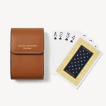 Playing Cards & Holder in Smooth Tan from Aspinal of London