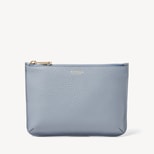 Medium Ella Pouch in Sky Blue Pebble from Aspinal of London