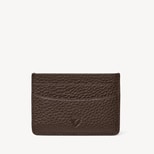 Slim Credit Card Holder in Chocolate Pebble from Aspinal of London