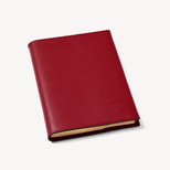 A5 Refillable Luxury Journal in Heart Cherry Red Soft Saffiano from Aspinal of London
