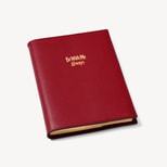 "Be With Me Always" A5 Journal in Cherry Red Soft Saffiano from Aspinal of London