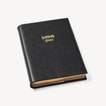 "Be With Me Always" A5 Journal in Black Pebble from Aspinal of London