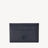Slim Credit Card Holder in Navy Pebble from Aspinal of London