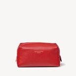 London Makeup Bag in Cardinal Red Pebble from Aspinal of London