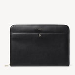 16-inch Brook Street Folio in Black Soft Saffiano from Aspinal of London