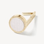 Foldable Handbag Hook in Deep Shine Chalk White Small Croc from Aspinal of London