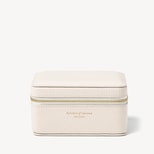 Travel Watch & Ring Box Ivory Pebble from Aspinal of London