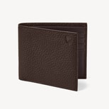 8 Card Billfold Wallet in Chocolate Pebble from Aspinal of London