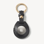 AirTag Key Ring in Black Pebble from Aspinal of London