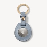 AirTag Key Ring in Sky Blue Pebble from Aspinal of London