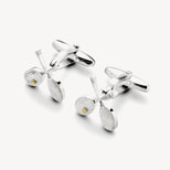 Sterling Silver Tennis Racquet Cufflinks from Aspinal of London