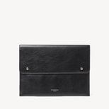 13-inch Classic Laptop Case in Black Pebble from Aspinal of London