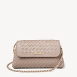 Sunrise Sunset Clutch in Moleskin Woven Leather from Aspinal of London