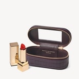 Handbag Tidy All in Deep Shine Fig Small Croc from Aspinal of London