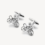Sterling Silver Cyclist Cufflinks from Aspinal of London