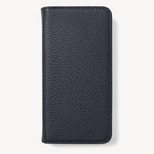 iPhone 16 Pro Max Magnetic Card Case in Navy Pebble from Aspinal of London