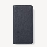 iPhone 16 Pro Magnetic Card Case in Navy Pebble from Aspinal of London