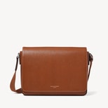 Reporter Messenger in Chestnut Tan Saffiano from Aspinal of London