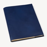 A4 Refillable Luxury Journal in Smooth Royal Sapphire Blue from Aspinal of London