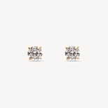 Floating Diamond Solitaire Stud Earrings in 14ct Gold from Aspinal of London