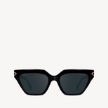 Isla Cat-Eye Sunglasses in Black from Aspinal of London