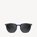 Helios Round Sunglasses in Dark Blue Striation from Aspinal of London