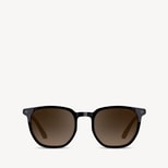 Helios Round Sunglasses in Black from Aspinal of London