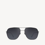 Maranello Aviator Sunglasses in Gunmetal Stainless Steel from Aspinal of London