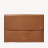 16-inch Classic Laptop Case in Tan Pebble from Aspinal of London