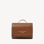 AirPods Case with Carabiner Clip in Tan Pebble from Aspinal of London