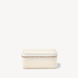 Small Travel Jewellery Case in Ivory Pebble from Aspinal of London