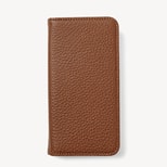 iPhone 16 Pro Magnetic Card Case in Tan Pebble from Aspinal of London