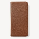 iPhone 16 Pro Max Magnetic Card Case in Tan Pebble from Aspinal of London