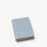 A7 Refillable Luxury Pocket Notebook in Sky Blue Pebble - Lined Pages from Aspinal of London