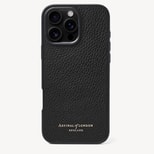 iPhone 16 Pro Max Case in Black Pebble from Aspinal of London