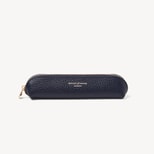 Slim Pencil Case in Navy Pebble from Aspinal of London