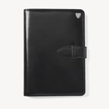 Deluxe Family Travel Wallet in Smooth Black from Aspinal of London