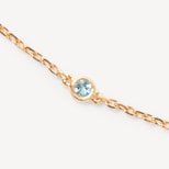 Celeste Swiss Blue Topaz Necklace in 14ct Gold from Aspinal of London