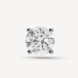 Floating Solitaire Diamond Stud Earrings in 14ct White Gold from Aspinal of London