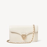 Mayfair® Clutch in Ivory Patent Croc from Aspinal of London