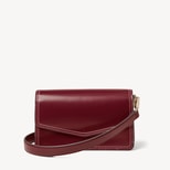Eliza Clutch in Smooth Merlot from Aspinal of London