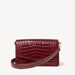 Eliza Clutch in Merlot Patent Croc from Aspinal of London