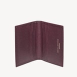 Double Fold Credit Card Holder in Burgundy Saffiano from Aspinal of London