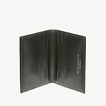 Double Fold Credit Card Holder in Smooth Evergreen from Aspinal of London