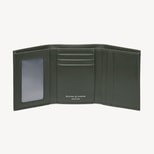 Trifold Wallet in Forest Green Saffiano from Aspinal of London