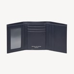 Trifold Wallet in Navy Saffiano from Aspinal of London